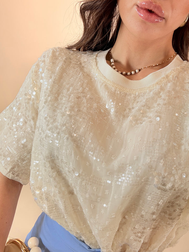 T -shirt paillettes 7713