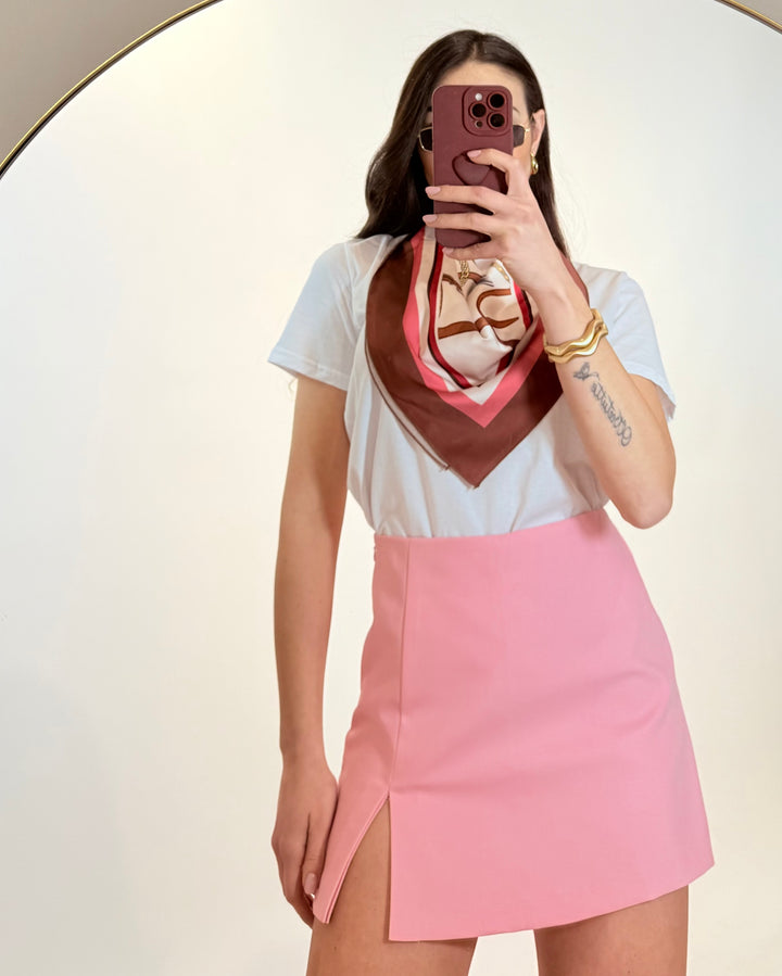 T shirt con foulard