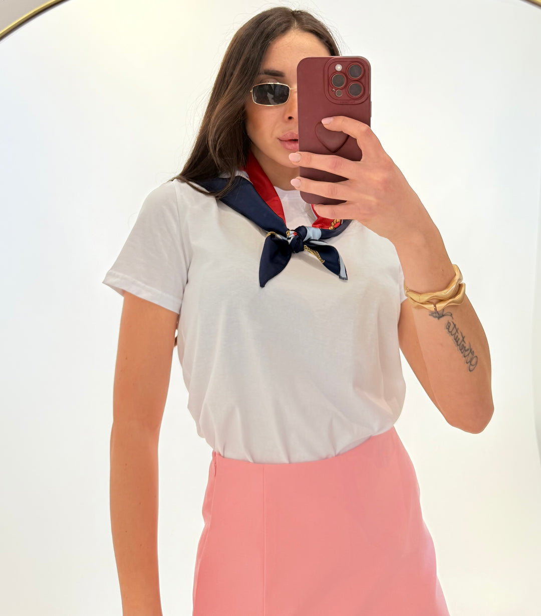 T shirt con foulard