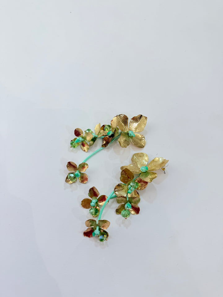Orecchini Foglia Fiore