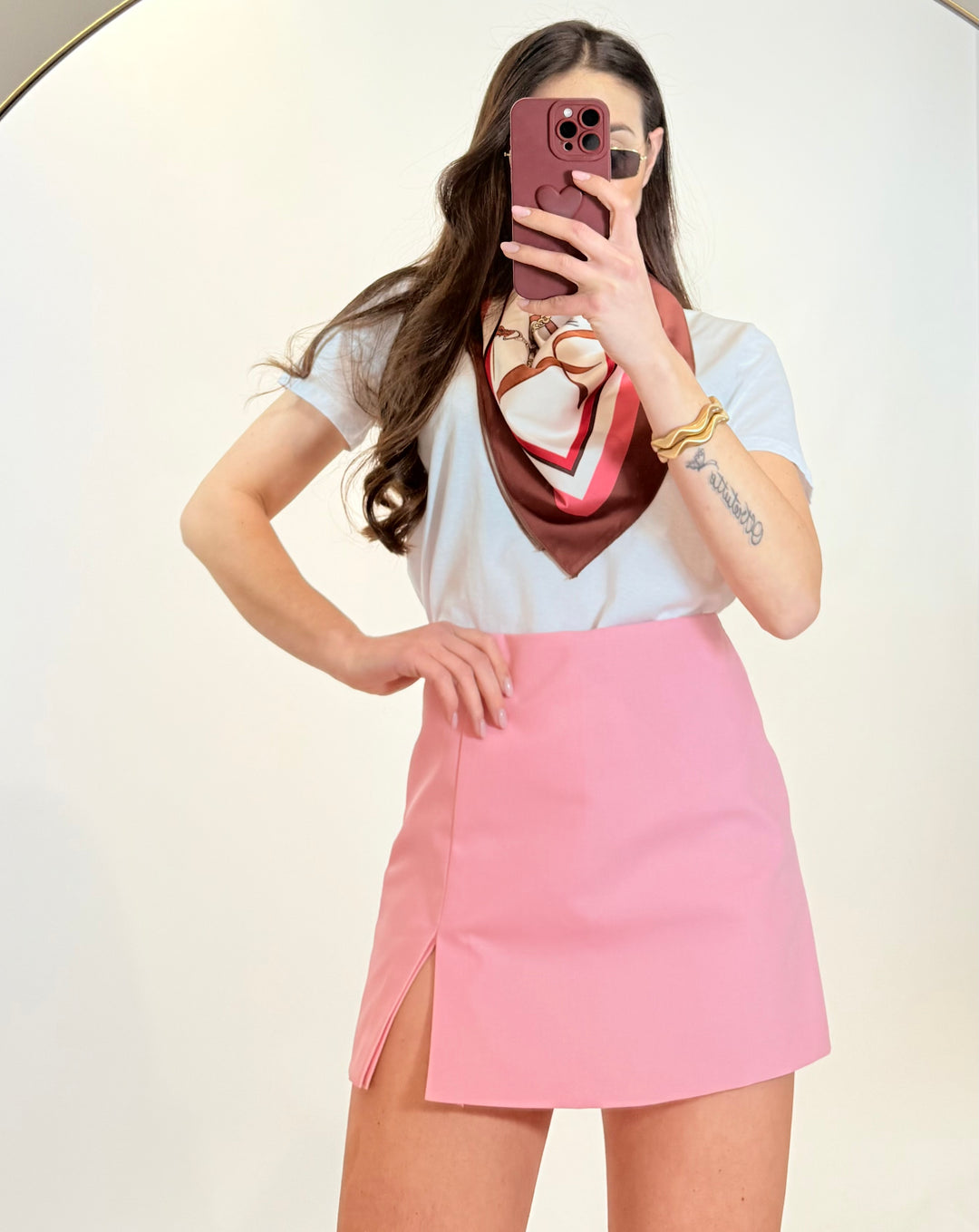 T shirt con foulard
