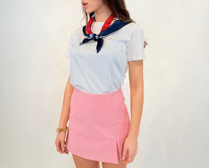 T shirt con foulard